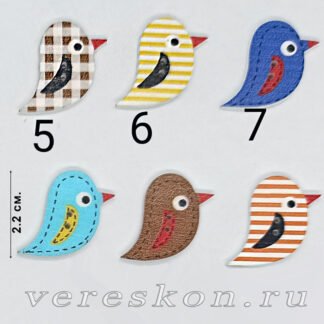 Птичка «A» (плоский декор)