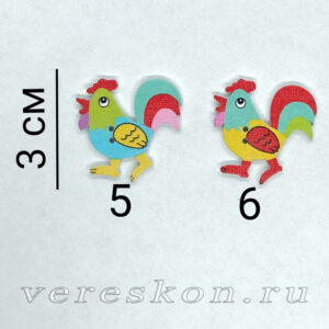 Петух (плоский декор)