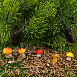 Грибочки реалистичные (набор 5 шт.)
