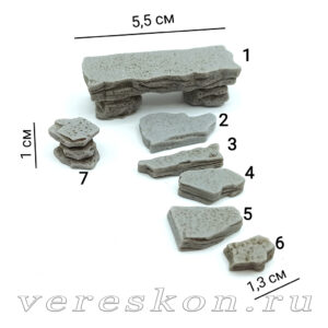 Каменная скамейка и плитки