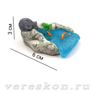 Садовый водопад с кувшином и рыбками